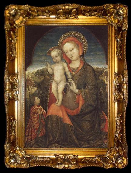 framed  Jacopo Bellini Madonna and Child Adored by Lionello d